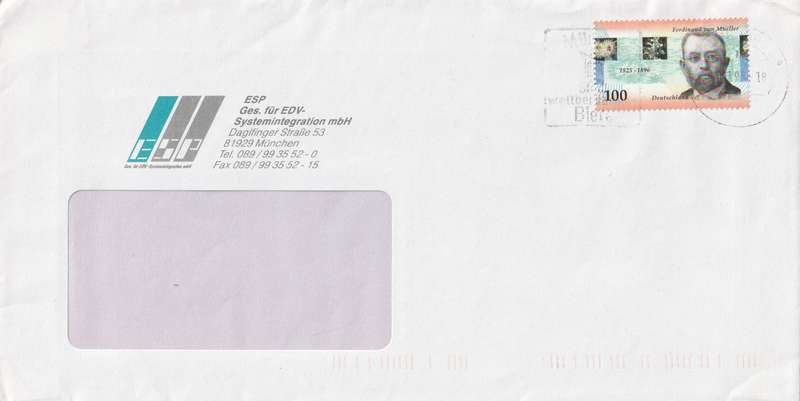 Germany Cover - 1996 - Baron Ferdinand von Mueller Botanist