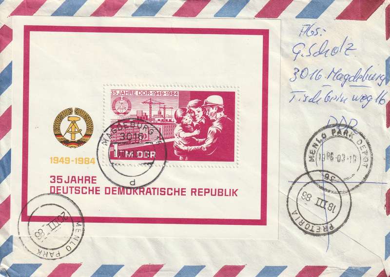 Germany DDR Cover Registered Einschreiben - 1983 1984 - Leipzig Autumn Spring Fair 35 Years DDR Rep