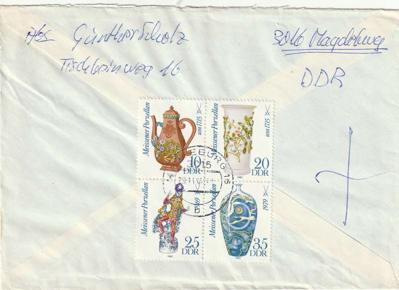 Germany DDR Cover Einschreiben Registered- 1981 - Windmill Windmills Meissen Porcelain Dresden Chin