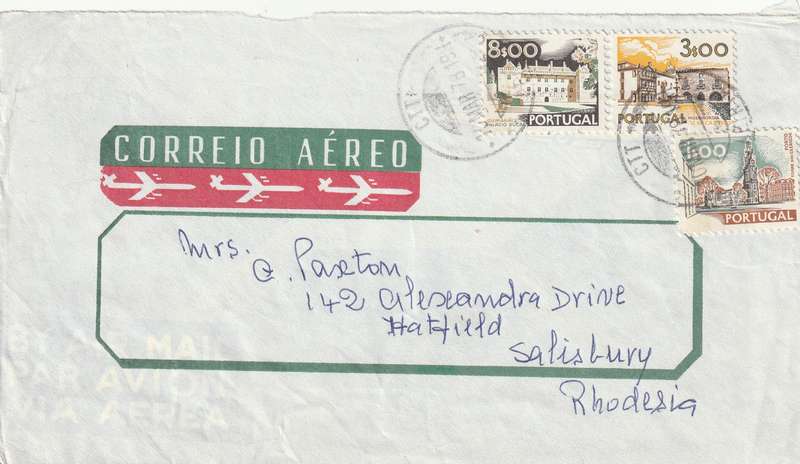 Portugal Cover - 1972 - Definitive Ducal Palace Guimaraes Misericordia House Torre dos Clerigos Por