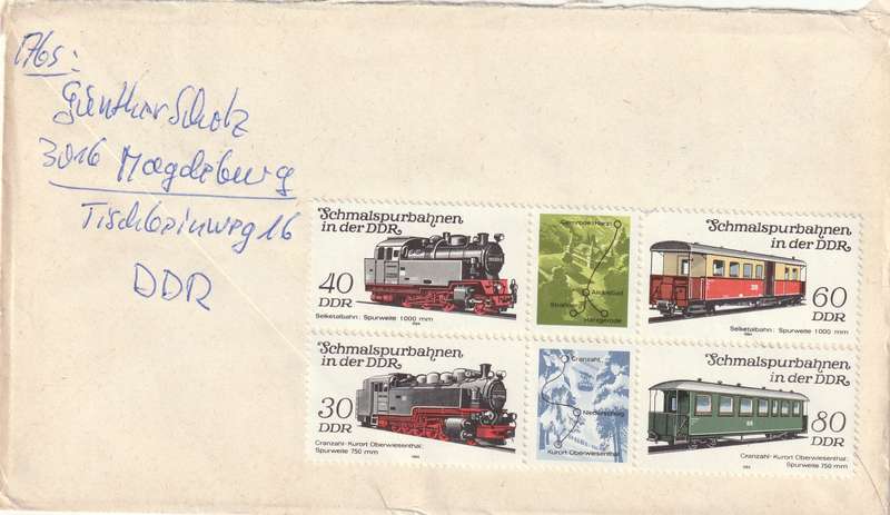 Germany DDR Cover Einschreiben Registered - 1981 1984 - Schmalspurbahnen Postal Milestones