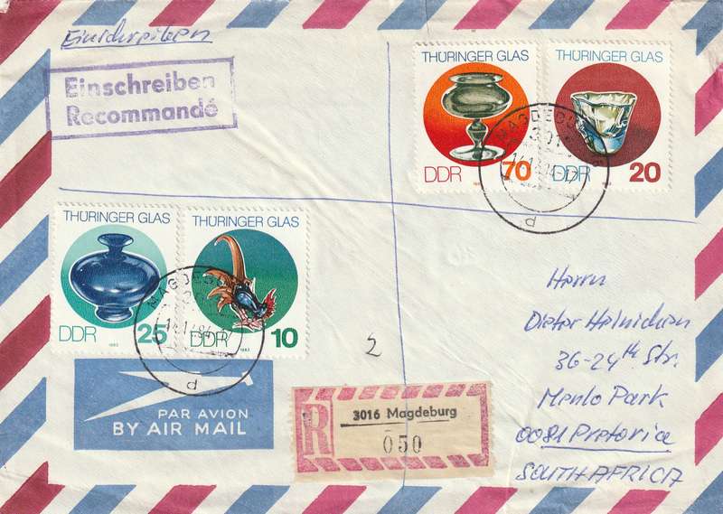 Germany DDR Cover Einschreiben Registered - 1983 - Thuringian Glass New Year