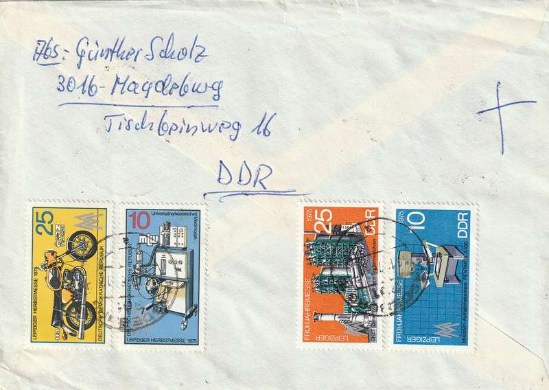 Germany DDR Cover Einschreiben Registered - 1974 1975 - Leipzig Fair Academy of Sciences