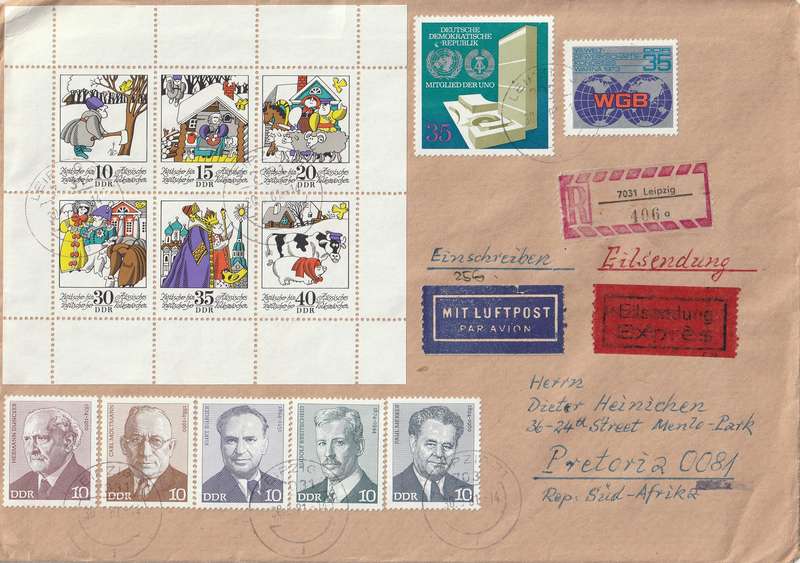 Germany DDR Cover Registered Einschreiben - 1973 1974- Admission of the DDR to the United Nations L