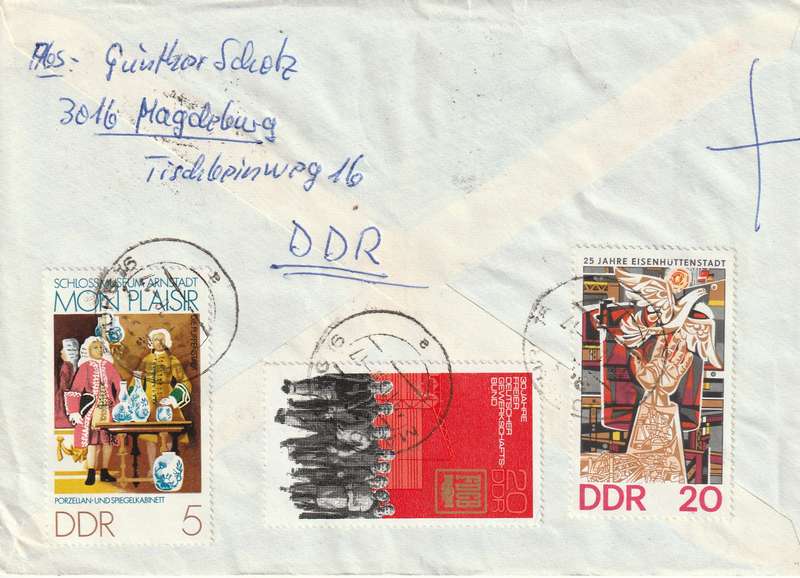 Germany DDR Cover Einschreiben Registered - 1974 - Mon Plaisir Arnstadt Castle Museum Eisenhuttenst