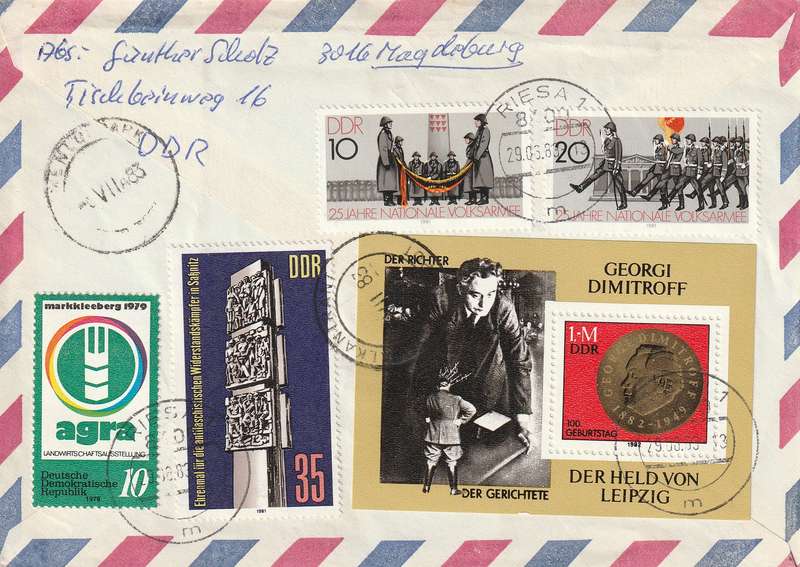 Germany DDR Cover Einschreiben Registered - 1980 1981 - Maidenek Anti-Fascist Dimitrov Bulgaria Aus