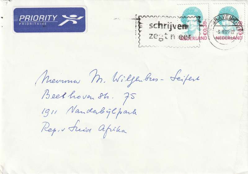 Netherlands Cover - 2002 2003 - Queen Beatrix Slogan schrijven zegt neer