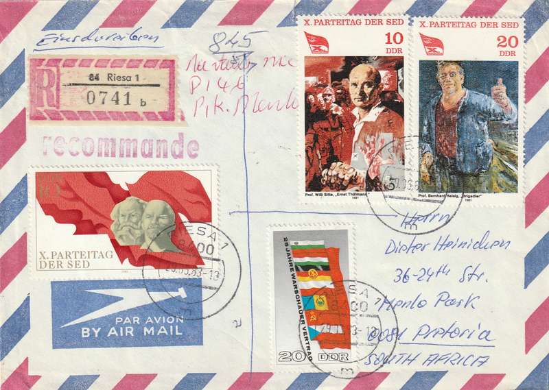 Germany DDR Cover Einschreiben Registered - 1979 - Year of the Child Socialist Union Communist Part