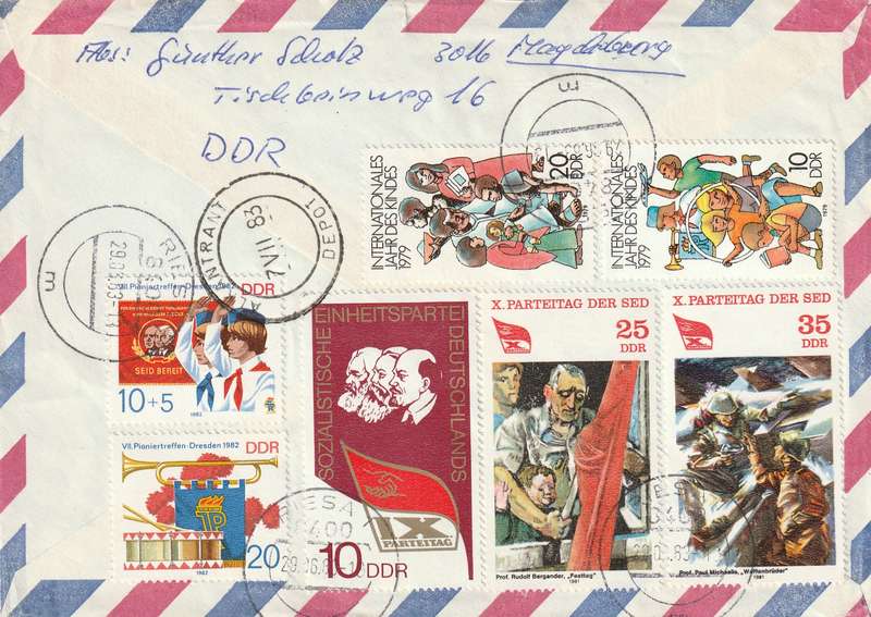 Germany DDR Cover Einschreiben Registered - 1979 - Year of the Child Socialist Union Communist Part