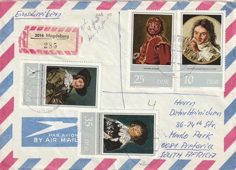 Germany DDR Cover Einschreiben Registered - 1980 1983 - Paintings Frans Hals Karl Marx