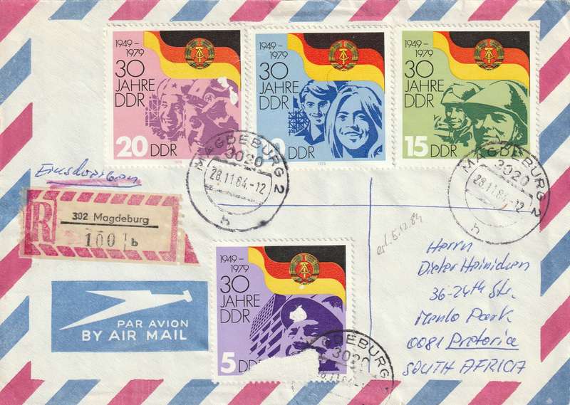 Germany DDR Cover Einschreiben Registered - 1979 1981 1982 - 30 Anniversary Youth Spartakiad Games