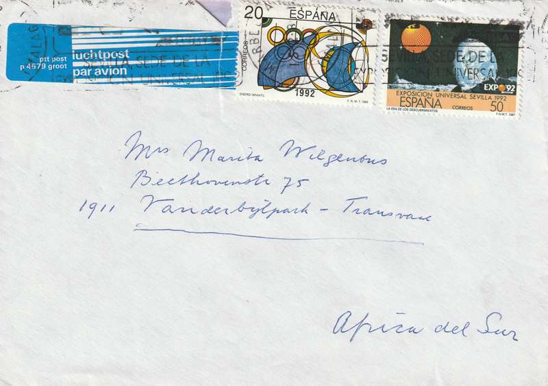 Spain Cover - 1987 1998 - Summer Olympics Barcelona 1992 92 Seville Expo Earth Moon surface space