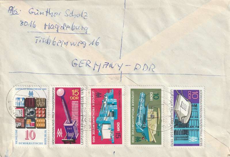 Germany DDR Cover Einschreiben Registered - 1969 1970 1971 - Leipzig Messe Fair