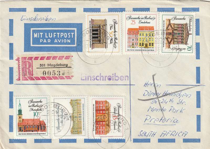 Germany DDR Cover Einschreiben Registered - 1971 - Sorbian Dance Costumes Carl Zeiss optical Berlin