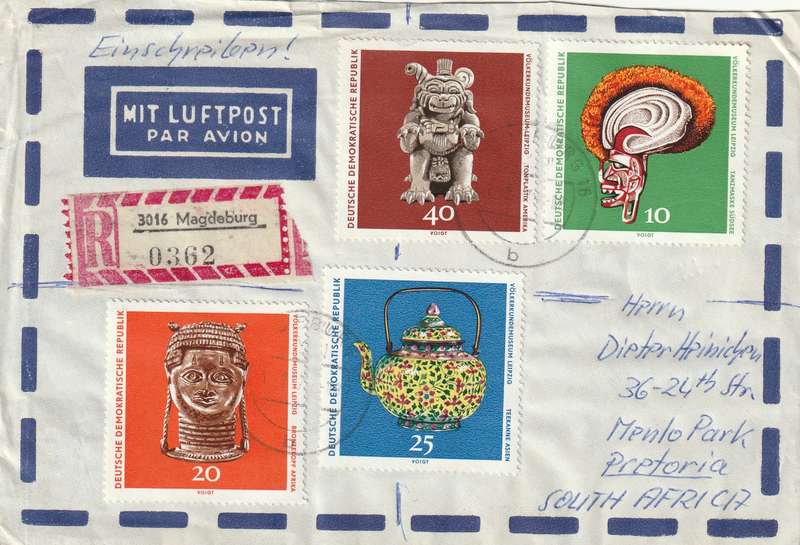 Germany DDR Cover Einschreiben Registered - 1970 - Beethoven Ethnological Museum American British a