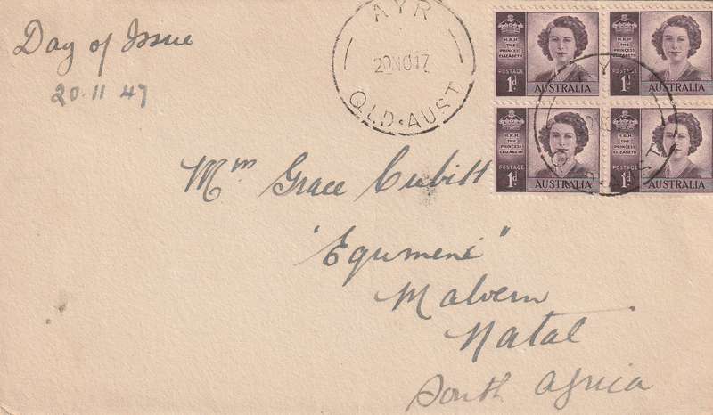 Australia Cover FDC - 1947 - Princess Elizabeth