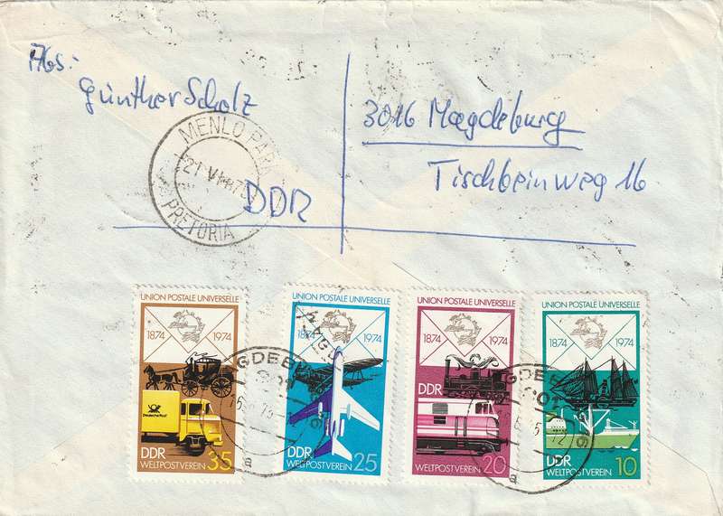 Germany DDR Cover Einschreiben Registered - 1974 - Portraits Famous Germans UPU Transport