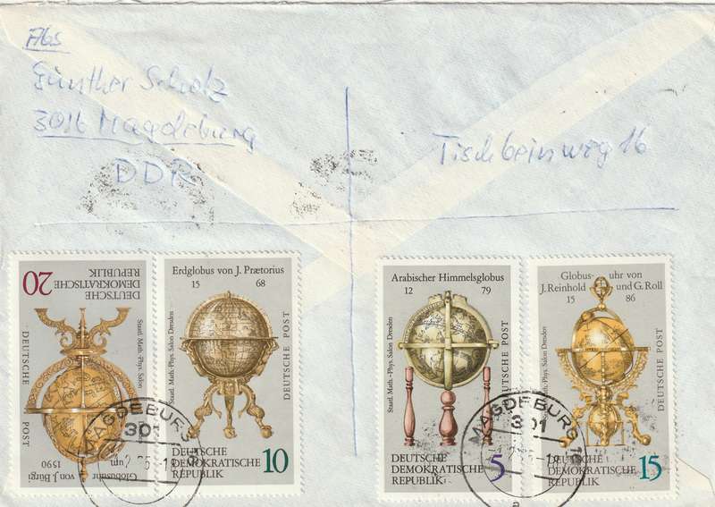 Germany DDR Cover Einschreiben Registered - 1972 - Celestial and terrestrial globes International B