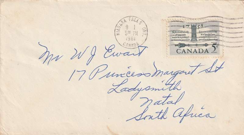 Canada Cover - 1958 1961 - Bicentennial House of Representatives Niagara Falls