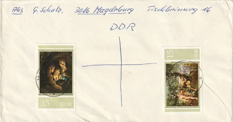 Germany DDR Cover Einschreiben Registered - 1977 - Rubens Paintings in Dresden Gallery
