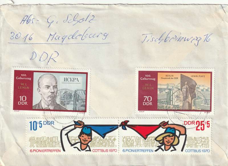 Germany DDR Cover Einschreiben Registered - 1970 - Lenin Youth Pioneer Meeting World Orienting Cham