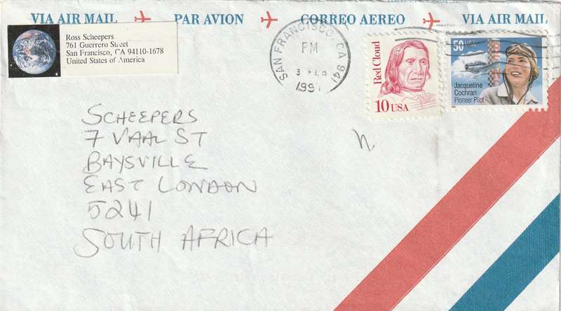 United States USA Cover - 1986 1996 - Red Cloud Jacqueline Cochran Pioneer Pilot Aviation