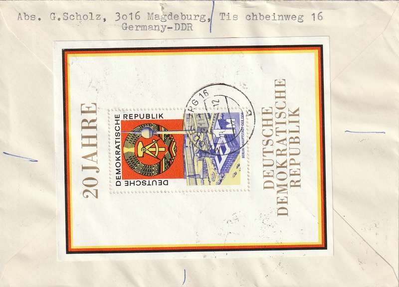 Germany DDR Cover Einschreiben Registered - 1967 1969 - Buildings Vietnam Ulbricht City Views 20th