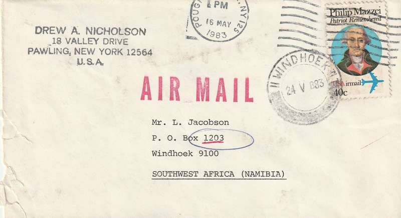 United States USA Cover - 1980 - Philip Mazzei Political Writer Air Mail
