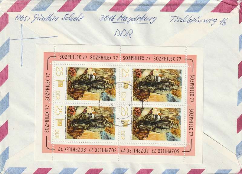 Germany DDR Cover Einschreiben Registered - 1977 1979 - Trade Union Unions Congress of Teachers Wor