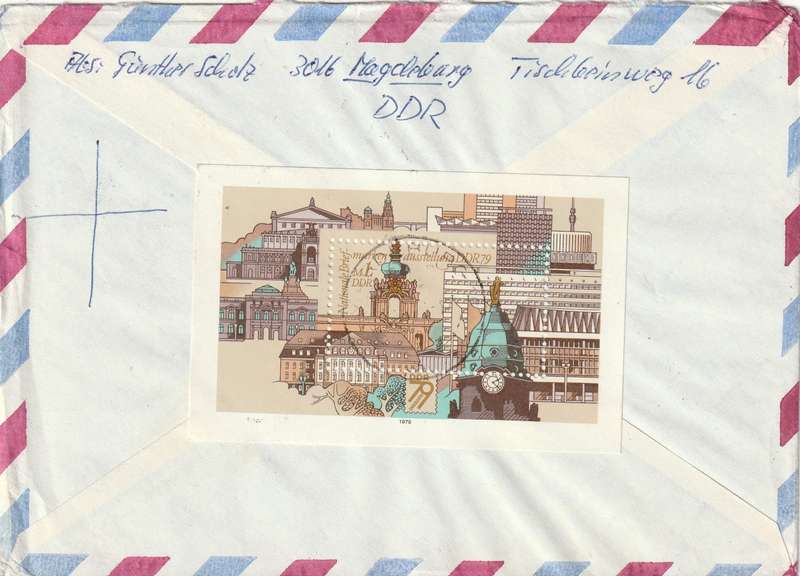Germany DDR Cover Einschreiben Registered - 1979 - Railroad Cars Trains Locomotives Stamp Exhibitio