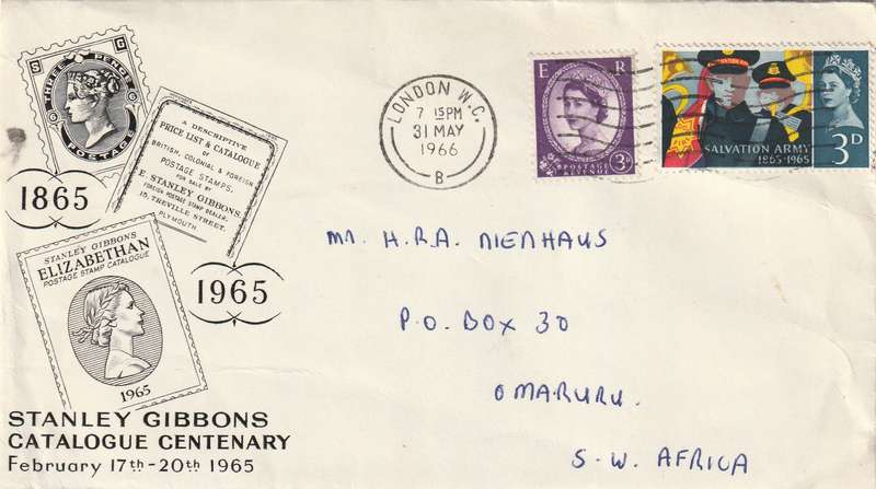Great Britain Cover - 1965 Centenary of the Salvation Army Wilding QEII