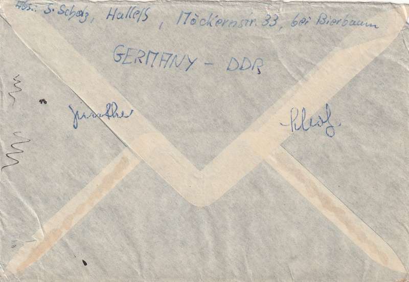 Germany DDR Cover Einschreiben Registered - 1959 - Leipzig Fair Schneider Breitscheid Democratic Ci