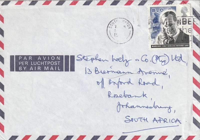Great Britain Cover - 1995 - Marconi First Wireless Message Sinking Titanic