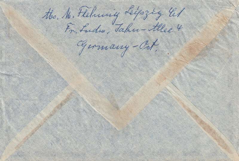 Germany DDR Cover - 1957 1958 - Leipzig Fair Airmail