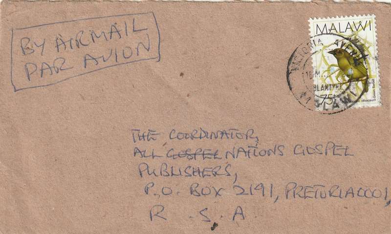 Malawi Cover - 1988 - Birds Green barbet