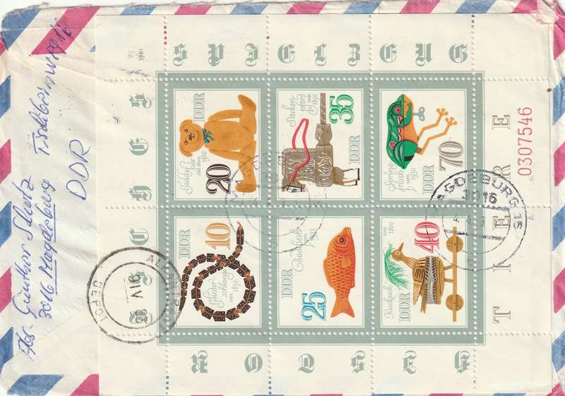 Germany DDR Cover Einschreiben Registered -  1981 1982 - Martin Luther Toys