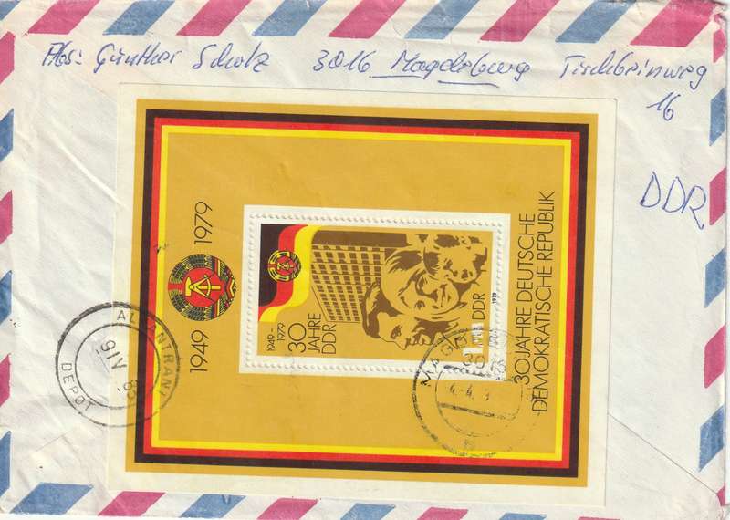 Germany DDR Cover Einschreiben Registered - 1979 1982 - Paintings Museum Schwerin 30 Anniversary