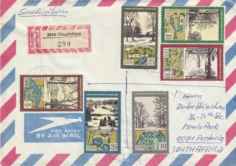 Germany DDR Cover Einschreiben Registered - 1981 1983 - Park Parks Map Maps Naumberg Cathedral Stat