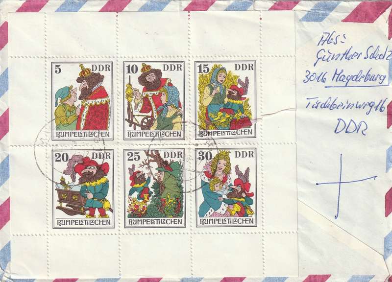 Germany DDR Einschreiben Registered Cover - 1976 1979 - Musical Instruments Rumpelstiltskin