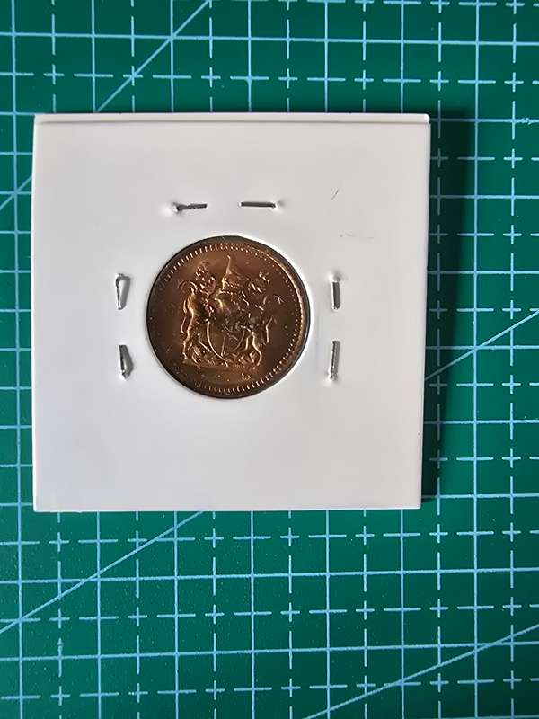 1975 Rhodesia  1/2c ~ weak strike