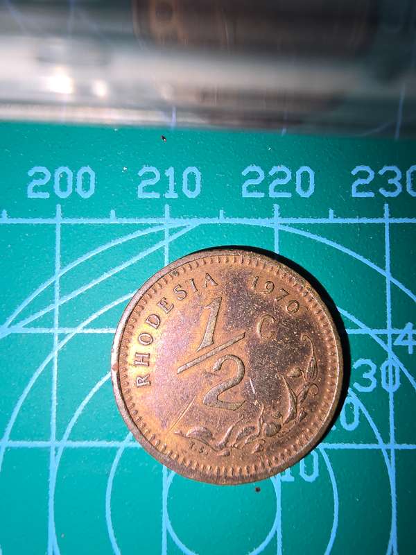 1970 Rhodesia  1/2c