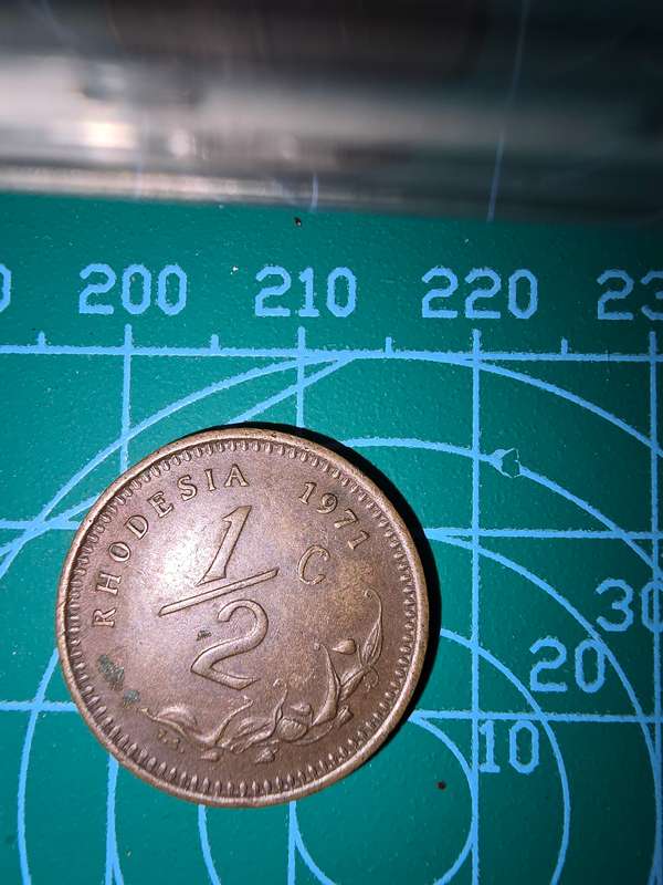 1971 Rhodesia  1/2c