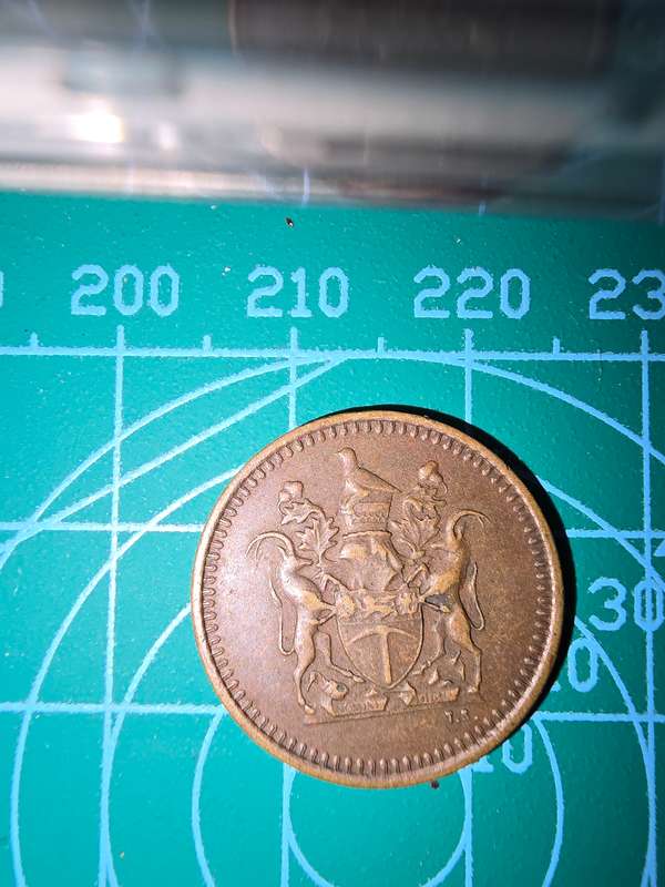 1971 Rhodesia  1/2c
