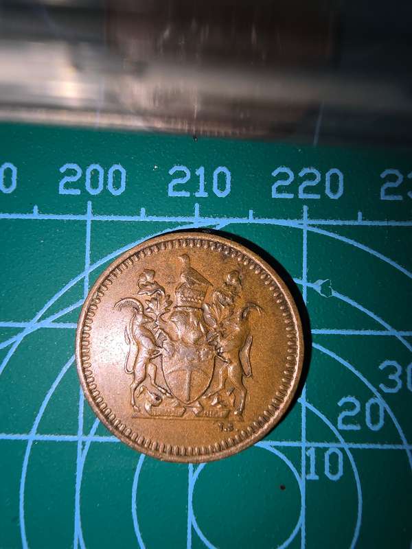 1971 Rhodesia  1/2c