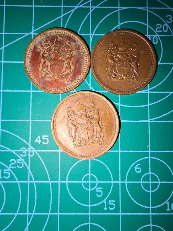 1970, 1972, 1973 Rhodesia  1c