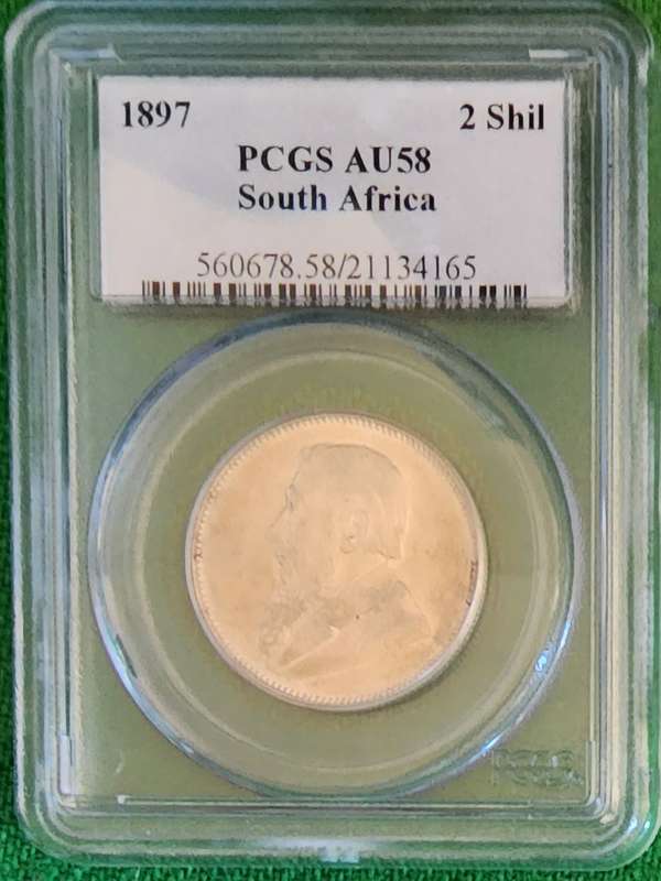 1897 Two Shillings AU58