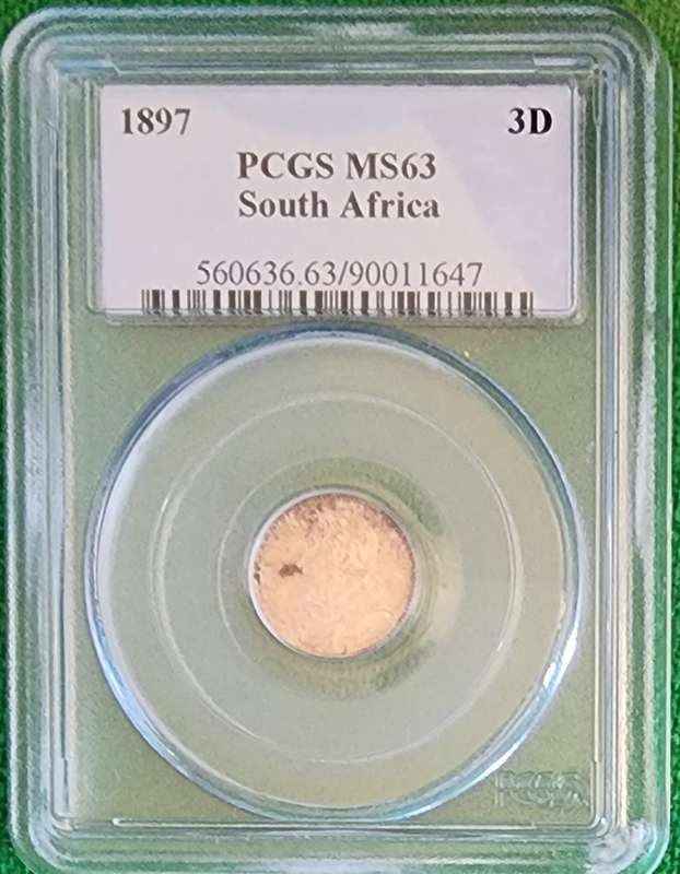 1897 Threepence MS63