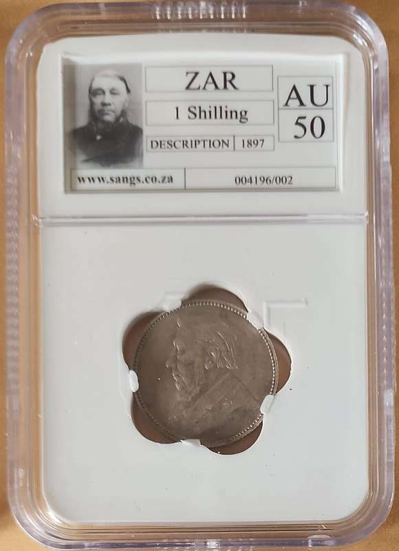 1897 Shilling AU50