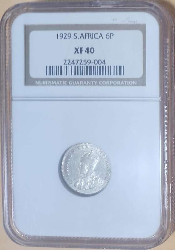 1929 6 Pence XF40
