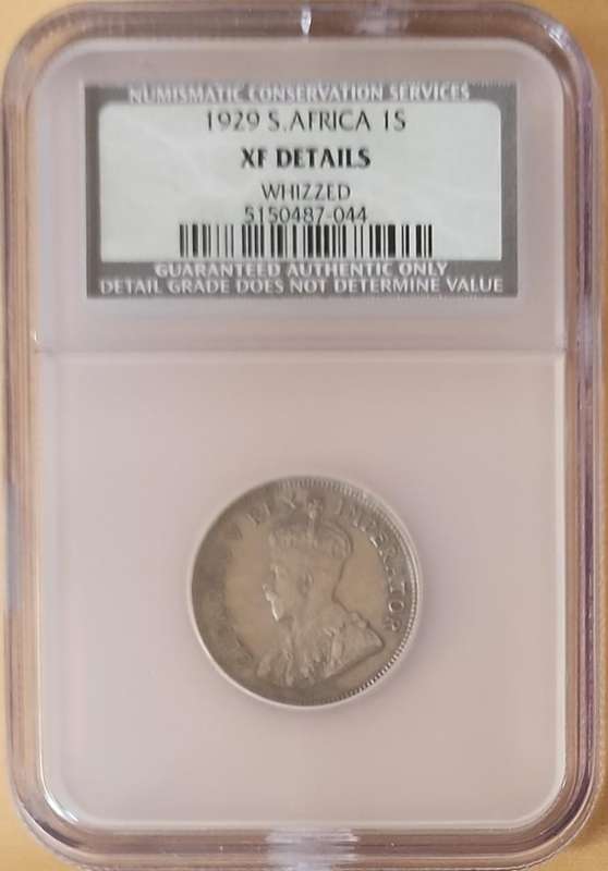 1929 Shilling (1S) XF Details - Whizzed